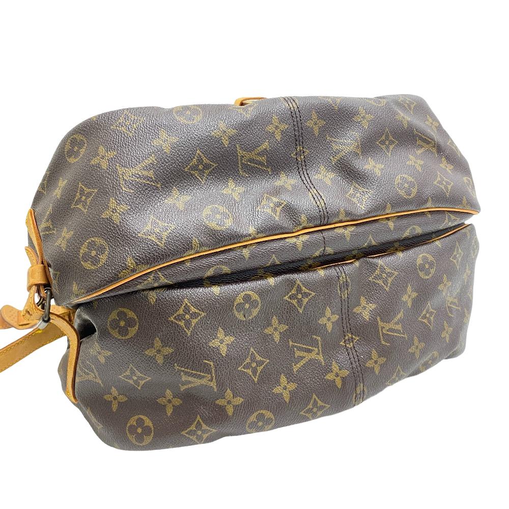LOUIS VUITTON Shoulder Bag M42254 leather Brown Samuel 35 Monogram Women Used Authentic