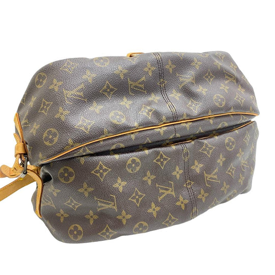LOUIS VUITTON Shoulder Bag M42254 leather Brown Samuel 35 Monogram Women Used Authentic
