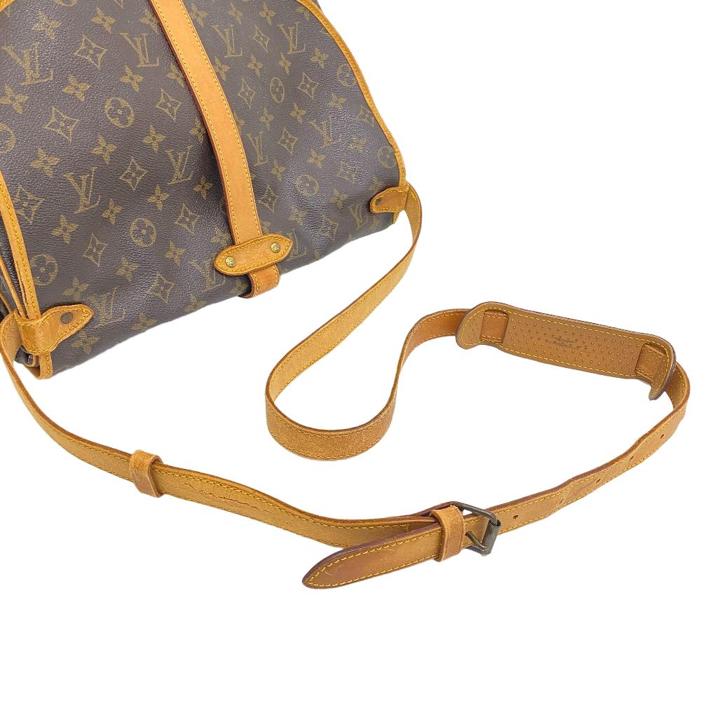 LOUIS VUITTON Shoulder Bag M42254 leather Brown Samuel 35 Monogram Women Used Authentic