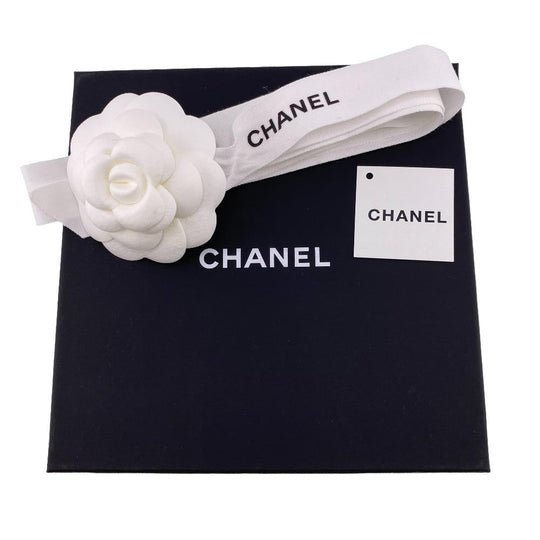 CHANEL hair accessory Nylon black 23P COCO Mark Headband ribbon Women Used Authentic