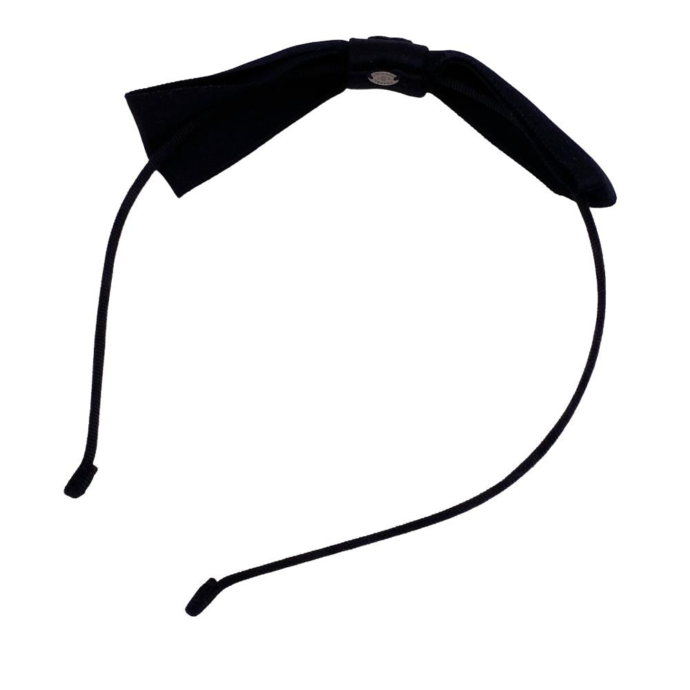 CHANEL hair accessory Nylon black 23P COCO Mark Headband ribbon Women Used Authentic