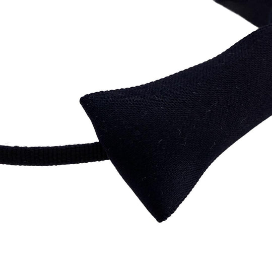 CHANEL hair accessory Nylon black 23P COCO Mark Headband ribbon Women Used Authentic