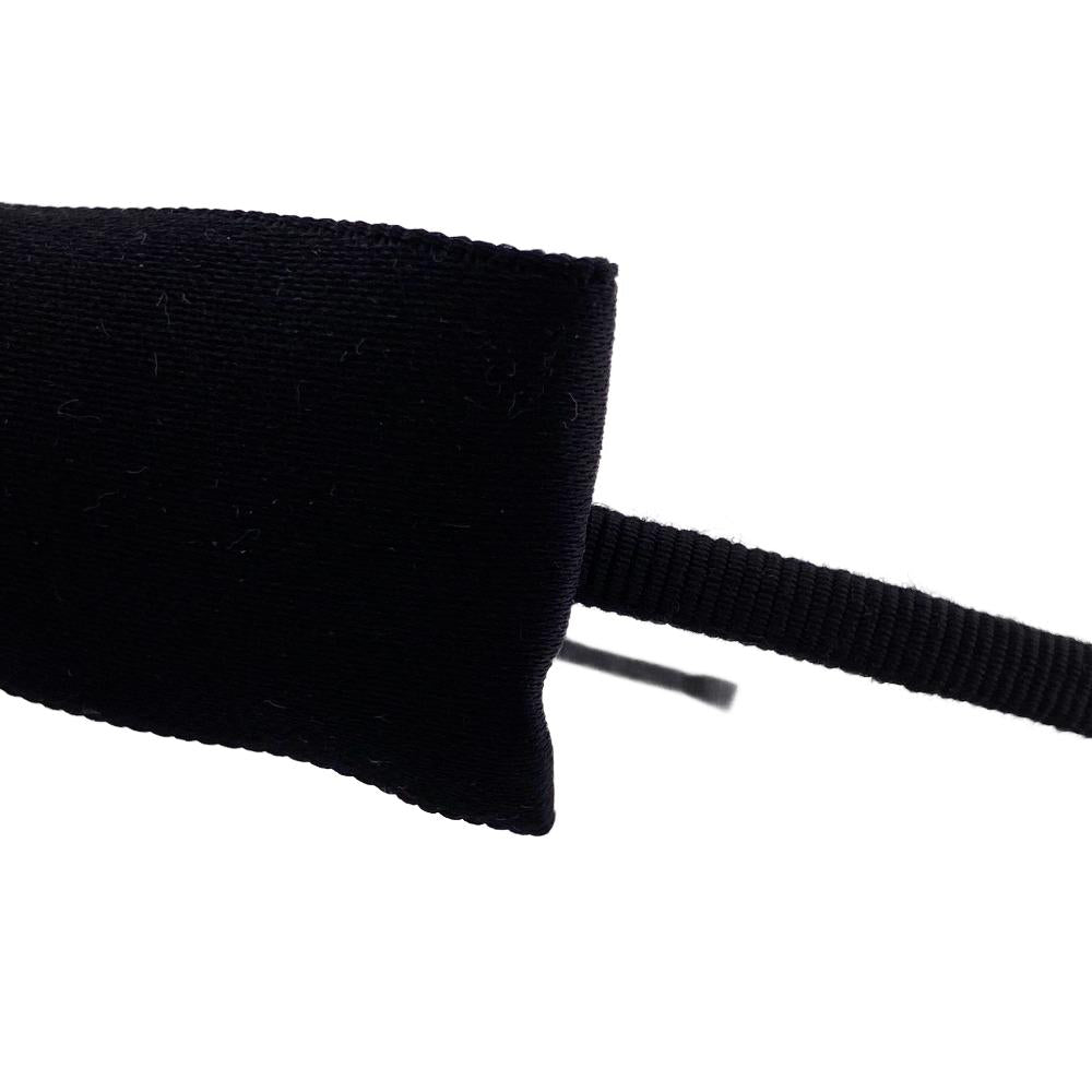 CHANEL hair accessory Nylon black 23P COCO Mark Headband ribbon Women Used Authentic