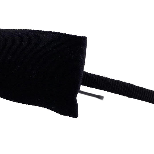 CHANEL hair accessory Nylon black 23P COCO Mark Headband ribbon Women Used Authentic
