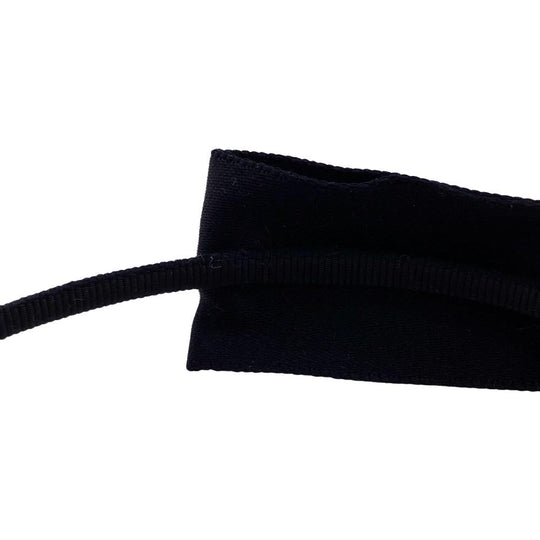 CHANEL hair accessory Nylon black 23P COCO Mark Headband ribbon Women Used Authentic