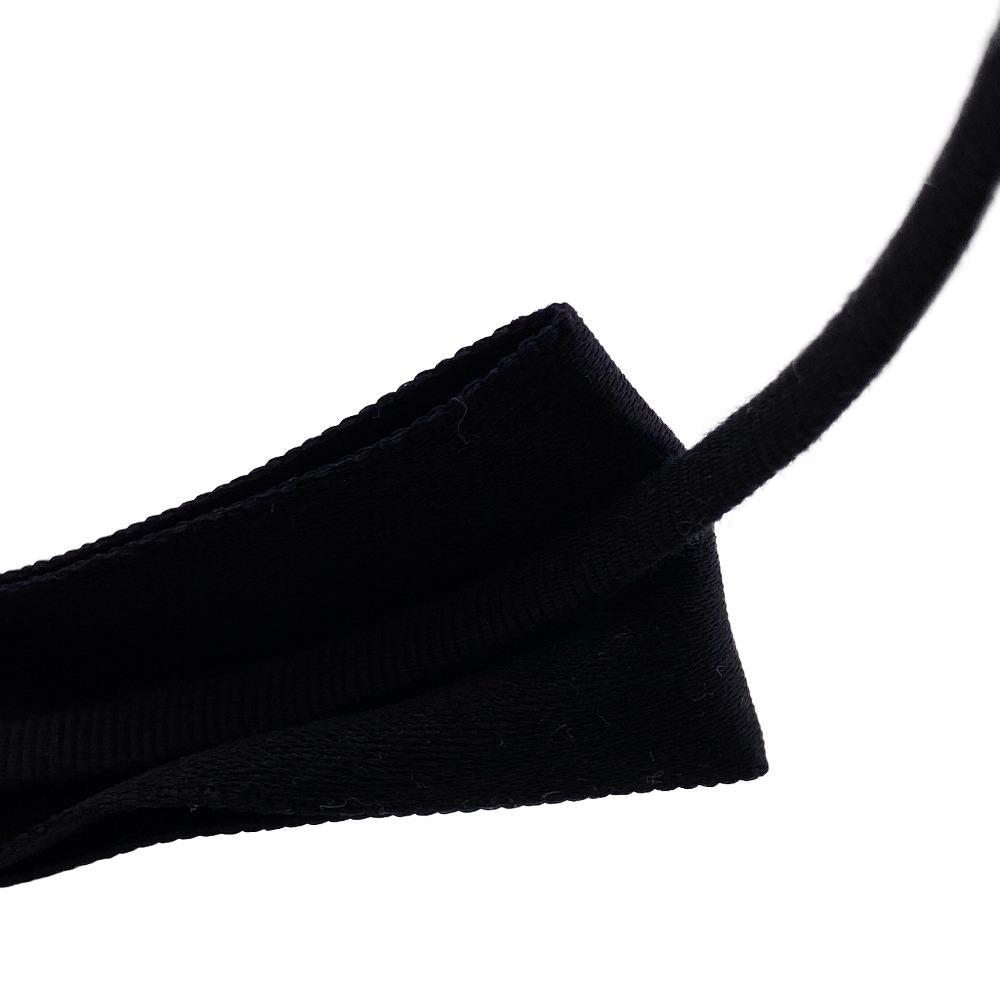 CHANEL hair accessory Nylon black 23P COCO Mark Headband ribbon Women Used Authentic