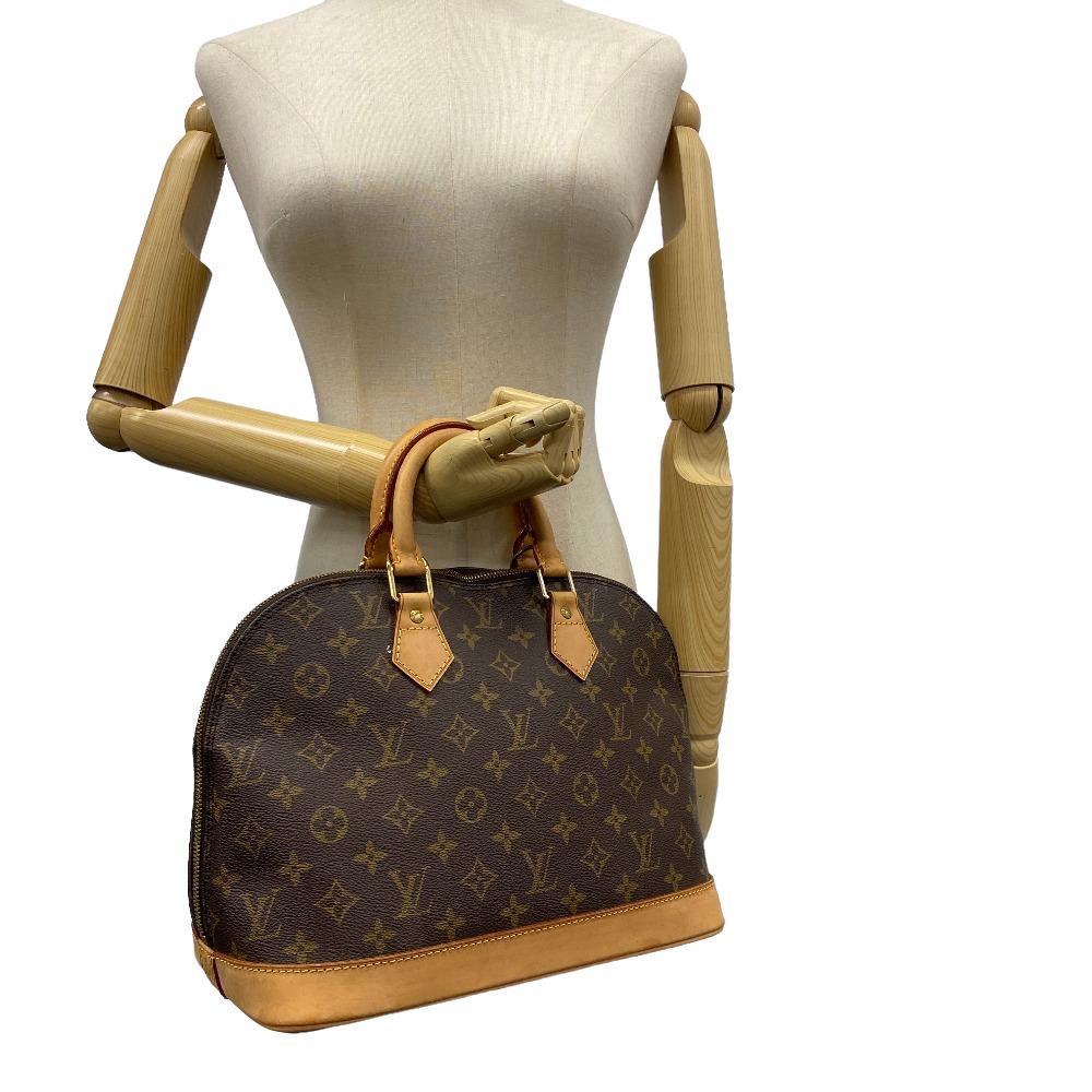 LOUIS VUITTON Handbag M51130 leather Brown Monogram Alma Women Used Authentic