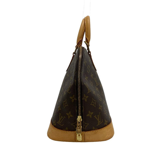 LOUIS VUITTON Handbag M51130 leather Brown Monogram Alma Women Used Authentic