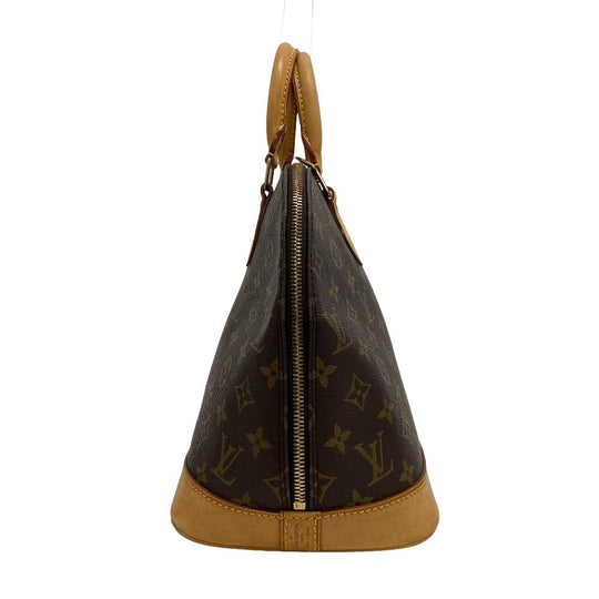 LOUIS VUITTON Handbag M51130 leather Brown Monogram Alma Women Used Authentic