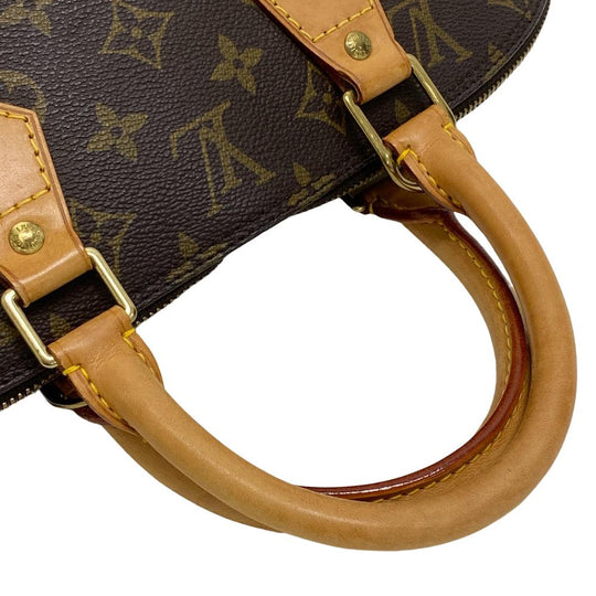 LOUIS VUITTON Handbag M51130 leather Brown Monogram Alma Women Used Authentic