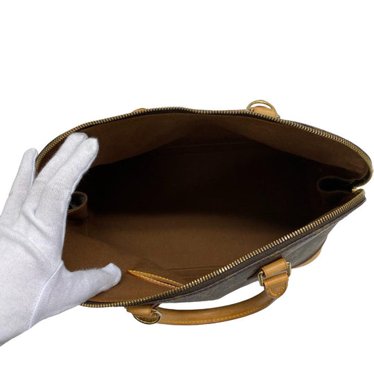 LOUIS VUITTON Handbag M51130 leather Brown Monogram Alma Women Used Authentic