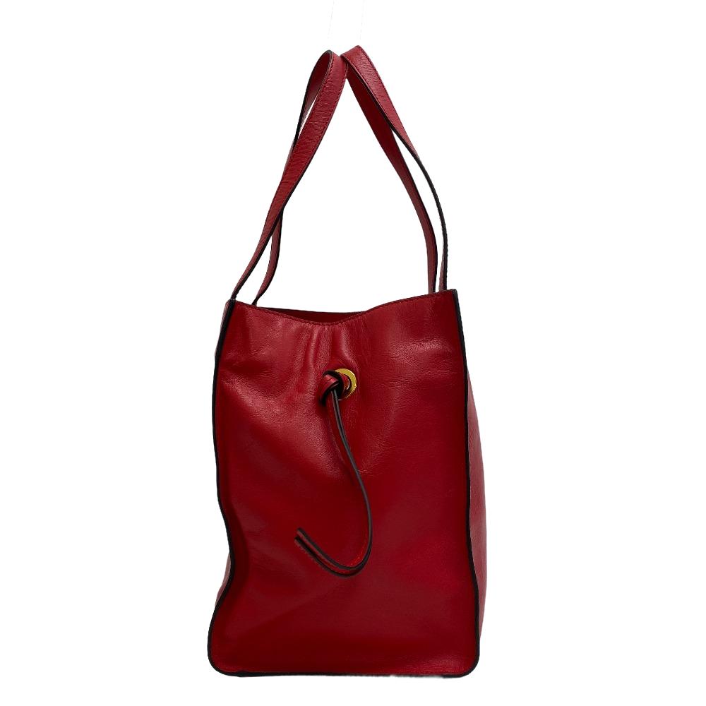 J&M Davidson Handbag leather Red Vermini Women Used Authentic