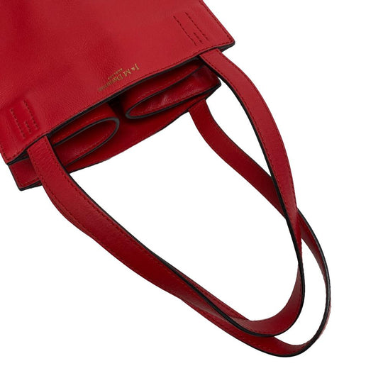 J&M Davidson Handbag leather Red Vermini Women Used Authentic