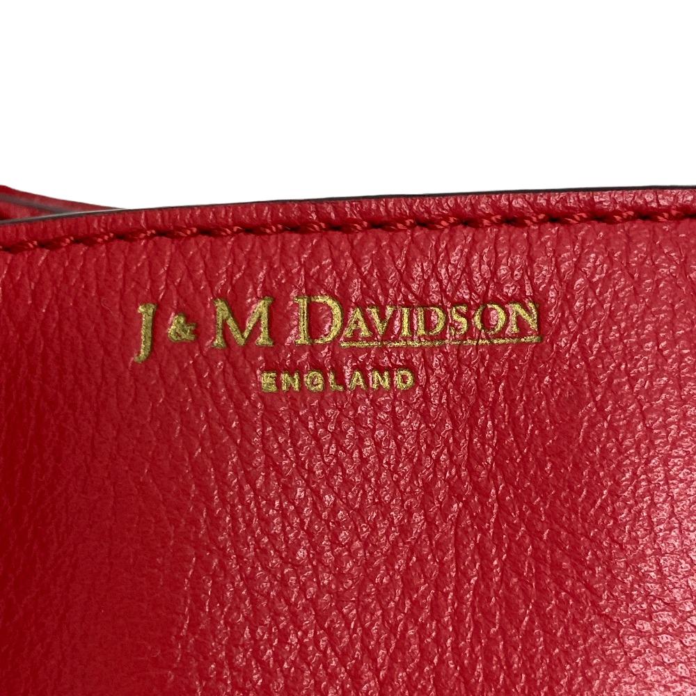 J&M Davidson Handbag leather Red Vermini Women Used Authentic
