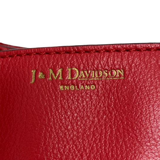 J&M Davidson Handbag leather Red Vermini Women Used Authentic