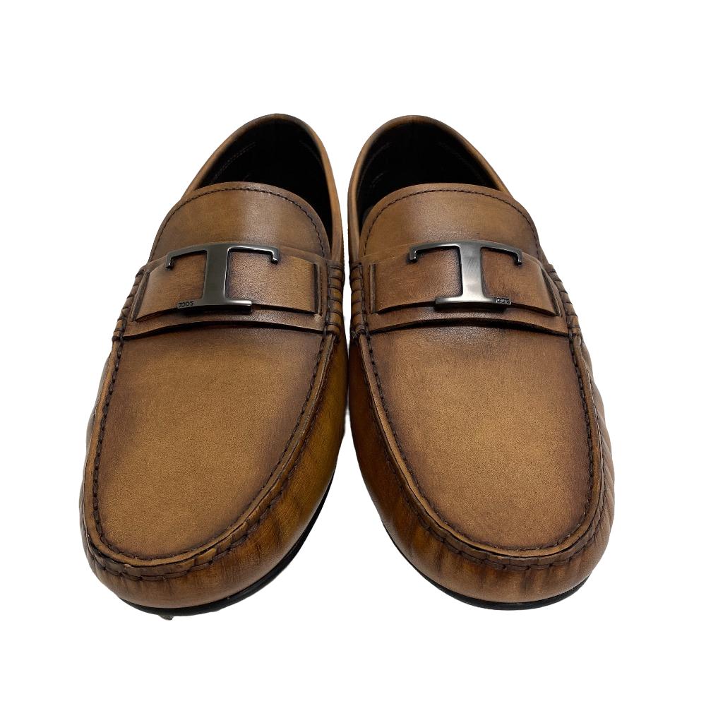 TOD�fS Other shoes leather Brown Driving shoes mens 9 Used Authentic