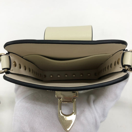 Valentino Garavani Shoulder Bag leather white Phone holder Rock studs Women Used Authentic