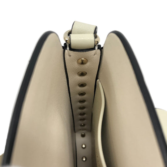 Valentino Garavani Shoulder Bag leather white Phone holder Rock studs Women Used Authentic