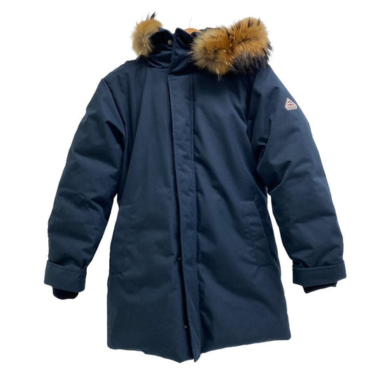 Pyrenex Down jacket polyester Navy ANNECY FUR INTL mens M Used Authentic