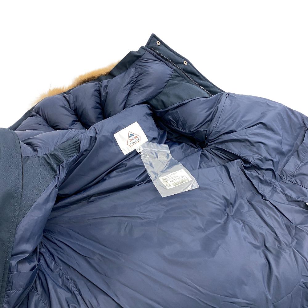 Pyrenex Down jacket polyester Navy ANNECY FUR INTL mens M Used Authentic