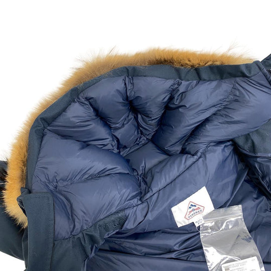 Pyrenex Down jacket polyester Navy ANNECY FUR INTL mens M Used Authentic