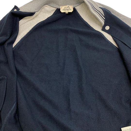 HERMES Blouson cotton gray Serie mens M Used Authentic