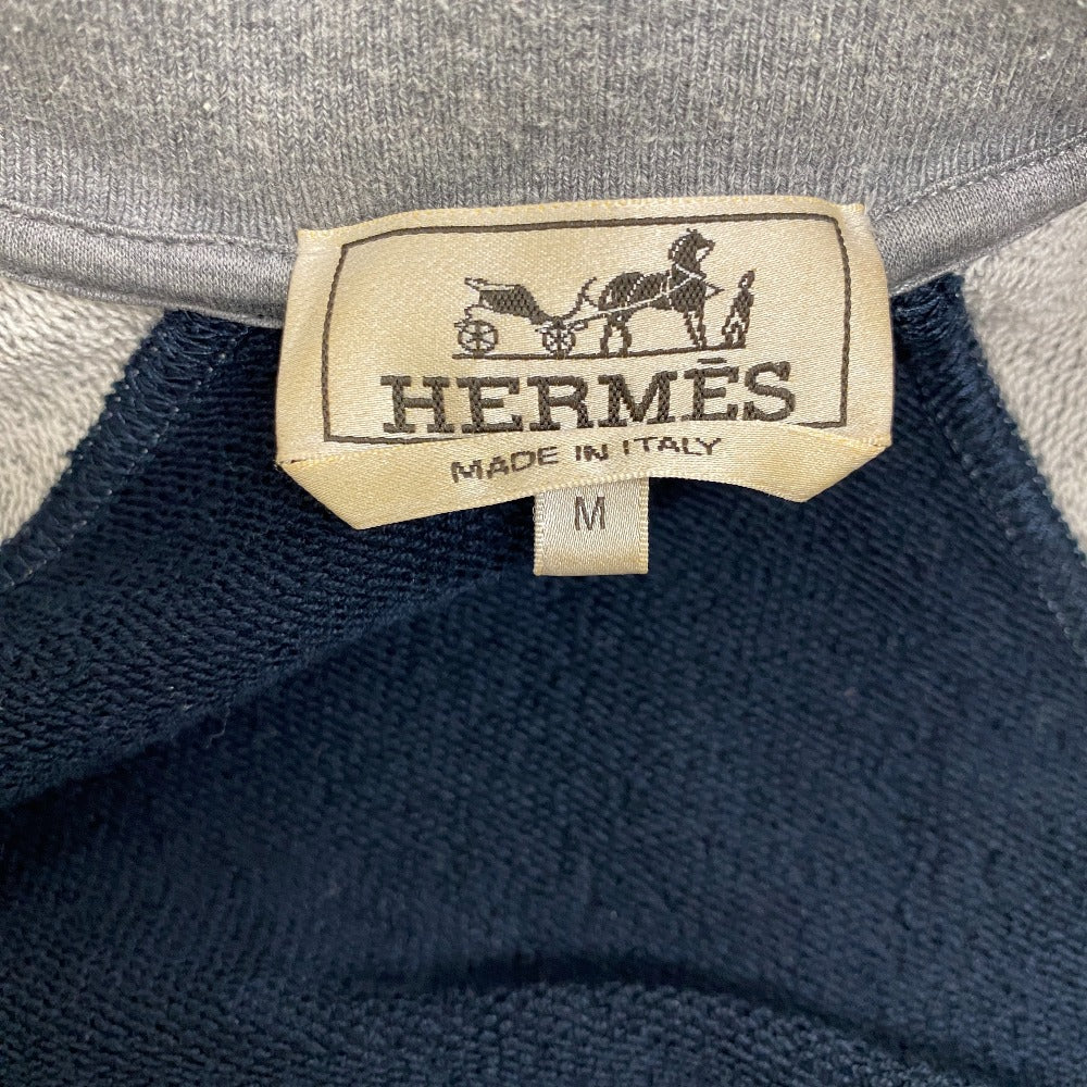HERMES Blouson cotton gray Serie mens M Used Authentic