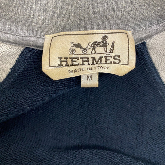 HERMES Blouson cotton gray Serie mens M Used Authentic