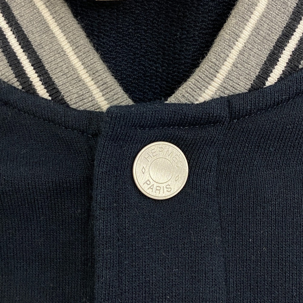 HERMES Blouson cotton gray Serie mens M Used Authentic