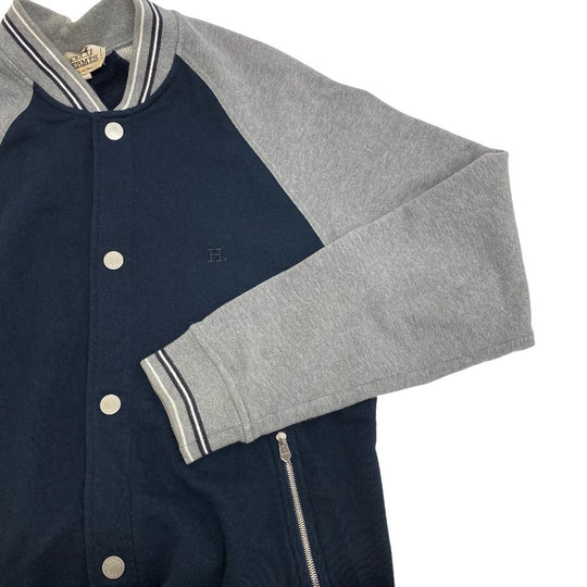 HERMES Blouson cotton gray Serie mens M Used Authentic