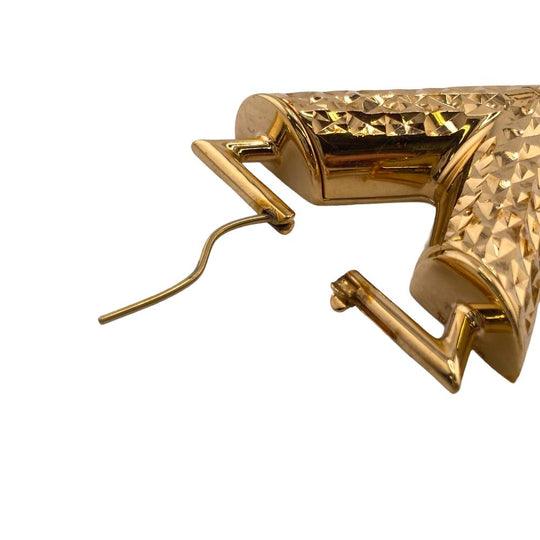 LOUIS VUITTON Pierce ‚l64270 Gold Plated gold Essential V Guilloche Book de Reille Women Used Authentic