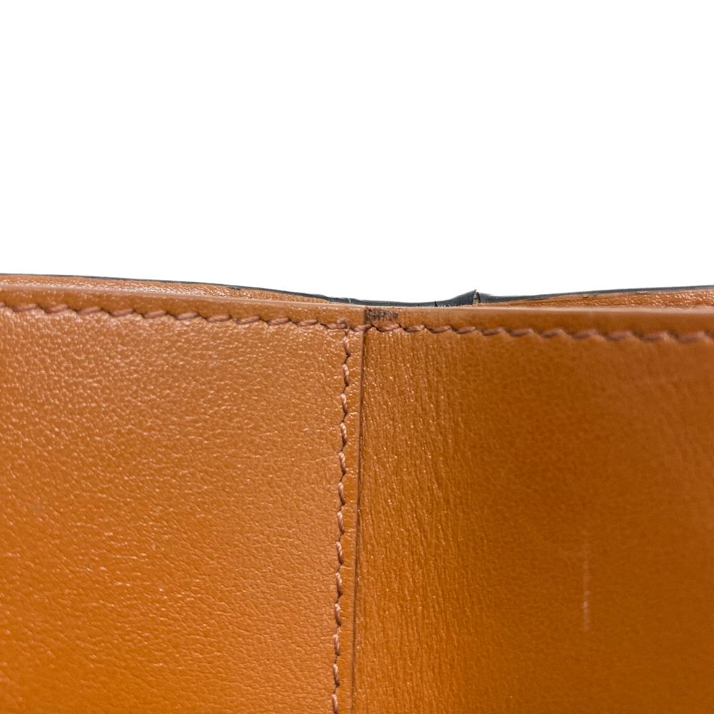 CELINE Tri-fold wallet leather Brown Trifold wallet Leopard Women Used Authentic