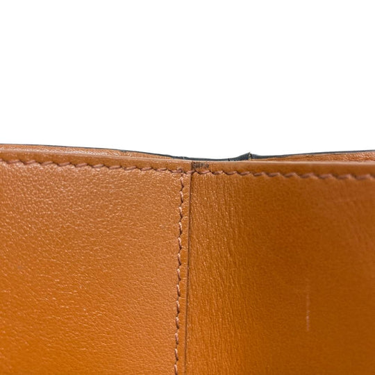 CELINE Tri-fold wallet leather Brown Trifold wallet Leopard Women Used Authentic