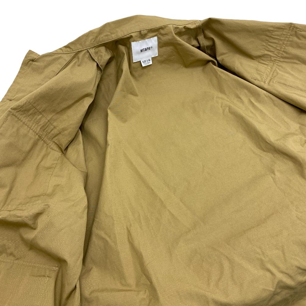 WTAPS Long sleeve shirt cotton khaki UNGLE 02 RIPSTOP 4 21Stainless Steel mens X 04 Used Authentic