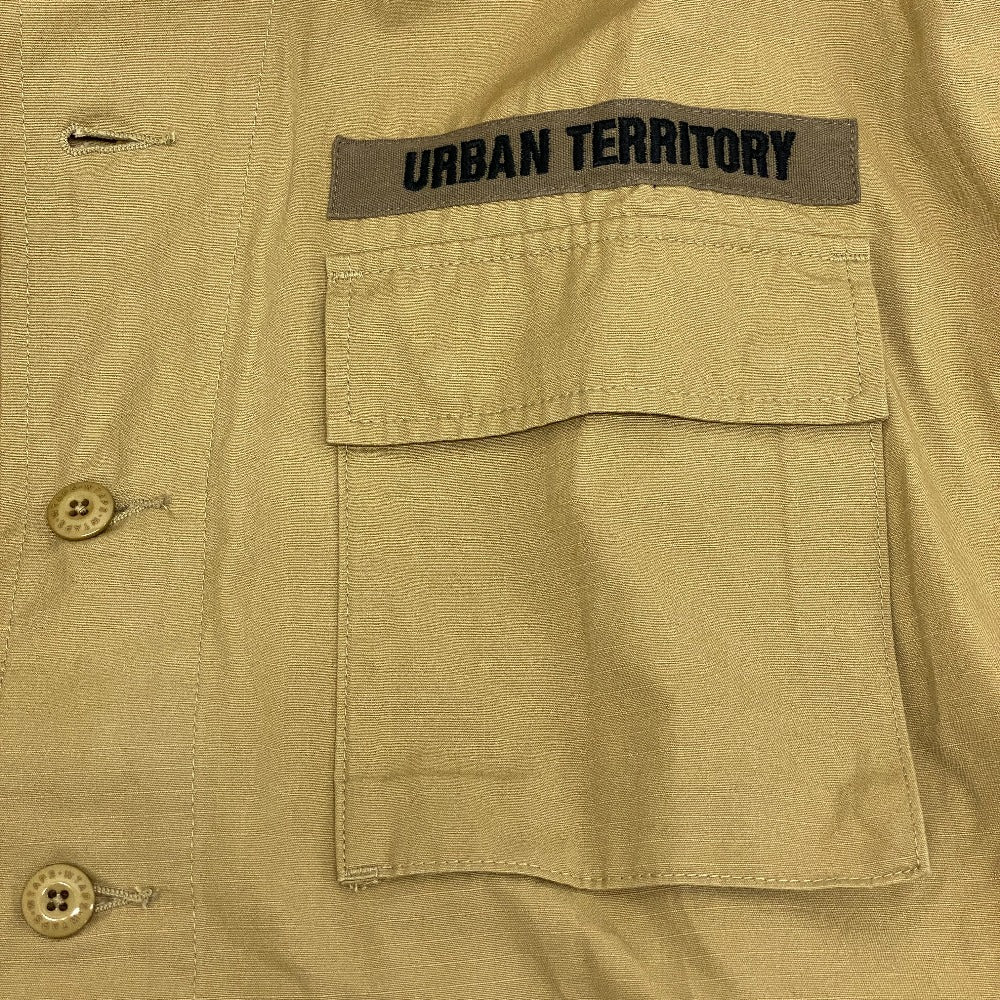 WTAPS Long sleeve shirt cotton khaki UNGLE 02 RIPSTOP 4 21Stainless Steel mens X 04 Used Authentic