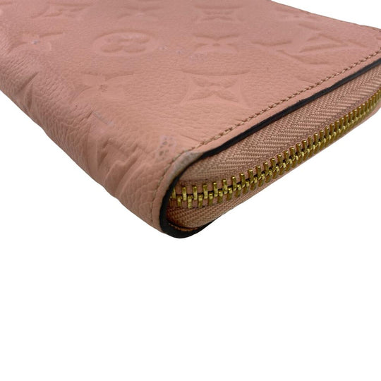LOUIS VUITTON Long Wallet Purse M64090 leather pink Zip Around Monogram Ann Platt Zippy wallet Women Used Authentic