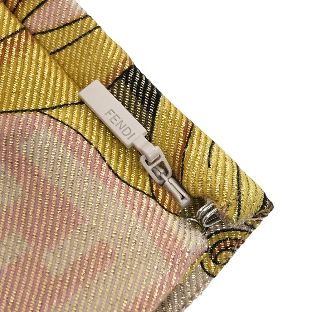 FENDI Pants Nylon gold fenderche Women 42 Used Authentic