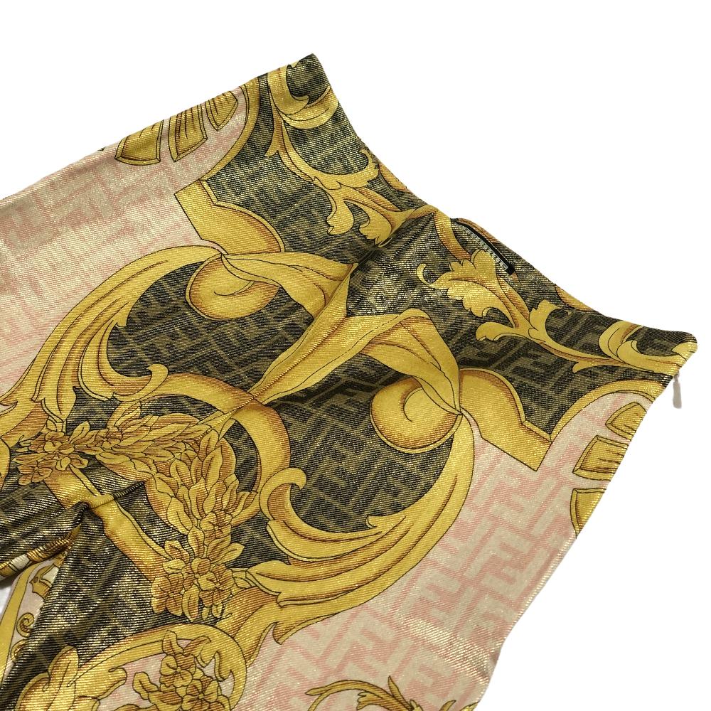 FENDI Pants Nylon gold fenderche Women 42 Used Authentic