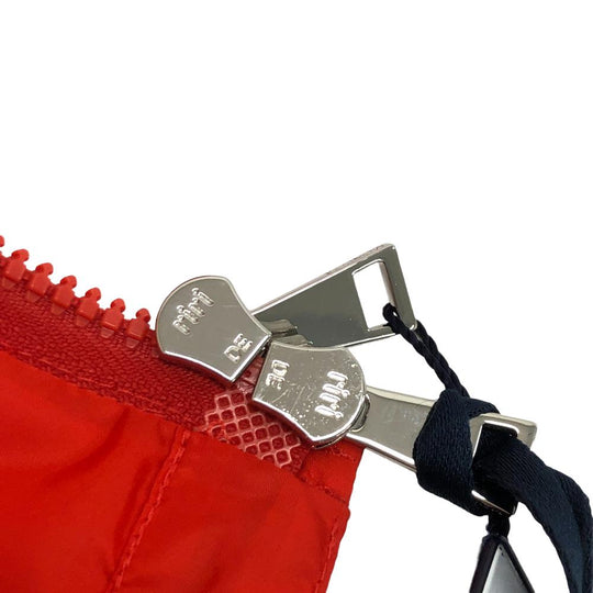 MONCLER Nylon jacket Nylon Red Women 2 Used Authentic