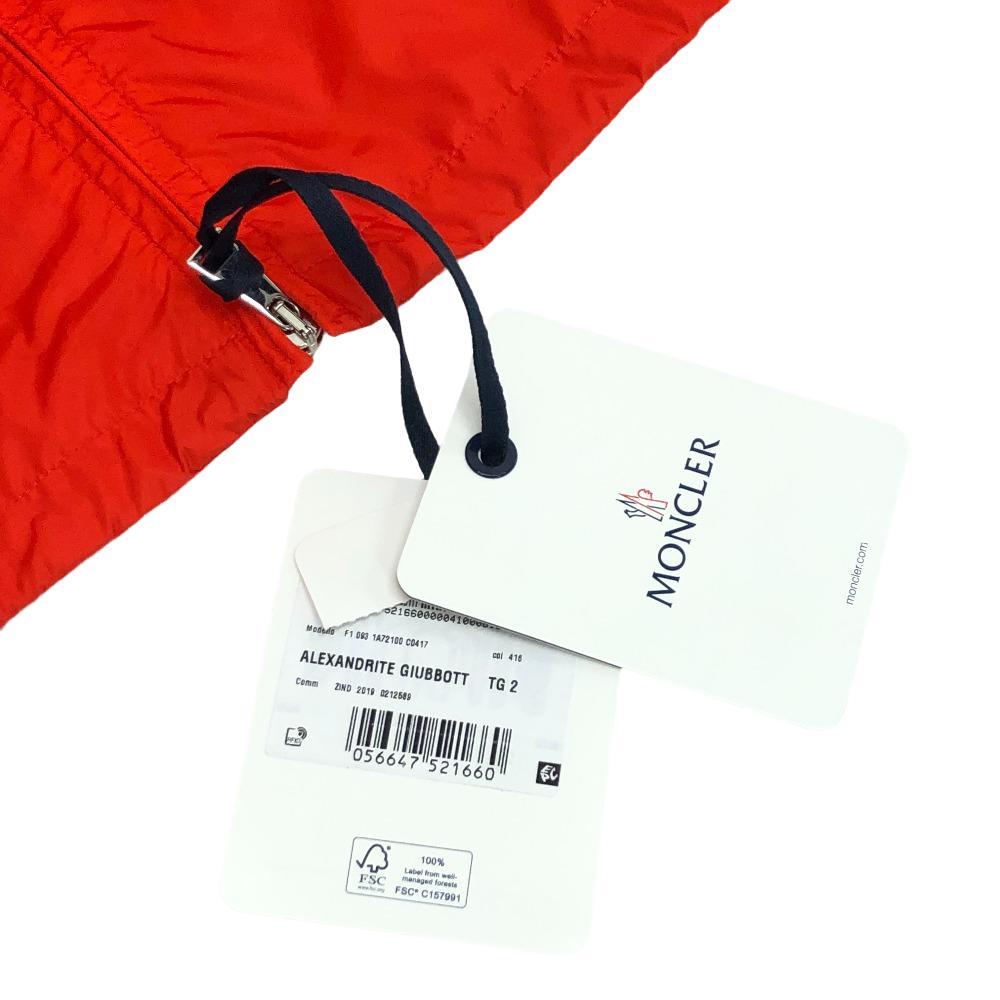 MONCLER Nylon jacket Nylon Red Women 2 Used Authentic