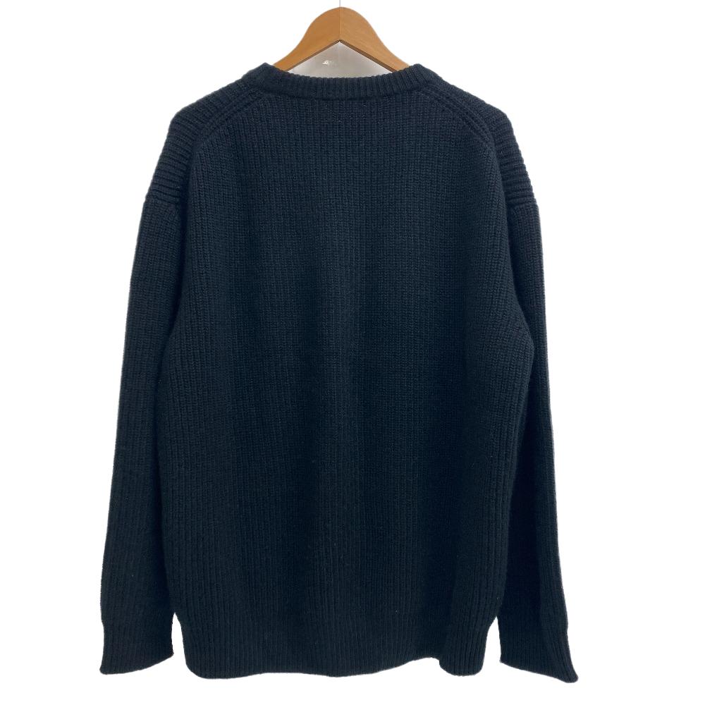 CELINE Other tops Wool, Angora black 21AW Logo patch oversized knit mens Notation size unknown Used Authentic