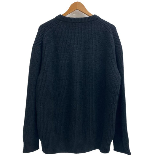 CELINE Other tops Wool, Angora black 21AW Logo patch oversized knit mens Notation size unknown Used Authentic