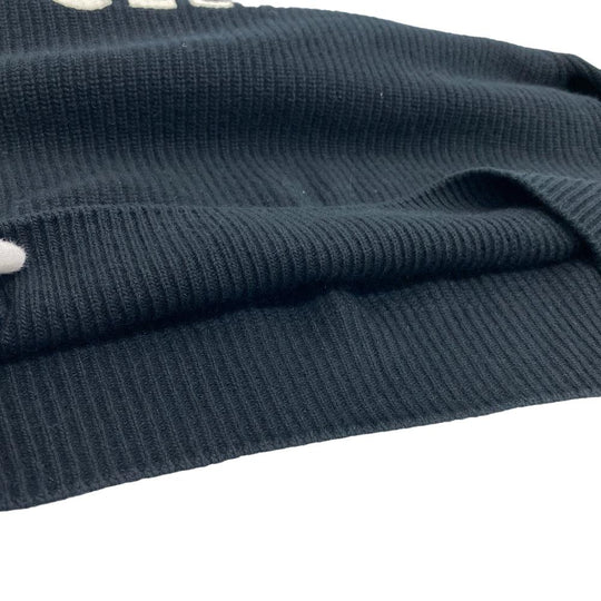 CELINE Other tops Wool, Angora black 21AW Logo patch oversized knit mens Notation size unknown Used Authentic