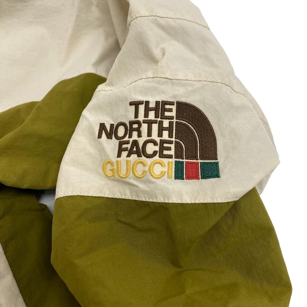 GUCCI Other outerwear Cotton denim, nylon White x brown The North Face Hoodie mens M Used Authentic