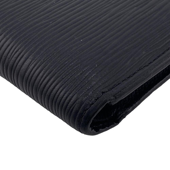 LOUIS VUITTON Bifold Wallet M62289 leather black Epi Portefeuille Marco Black mens Used Authentic