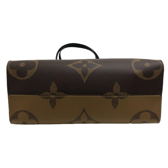 LOUIS VUITTON Handbag M45321 leather Brown Monogram Giant Reverse On the Go MM Women Used Authentic
