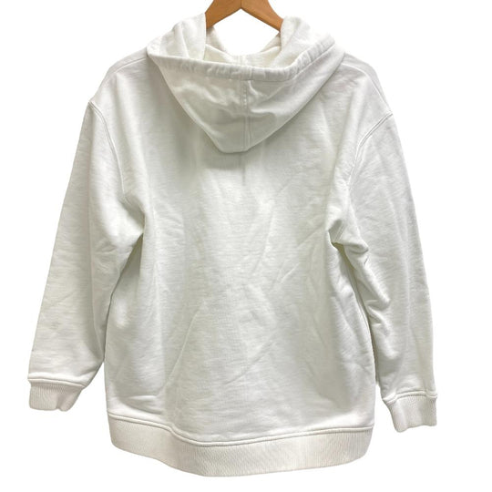 JIMMY CHOO Hoodie cotton white XS JC College Hoodie Women 44 Used Authentic
