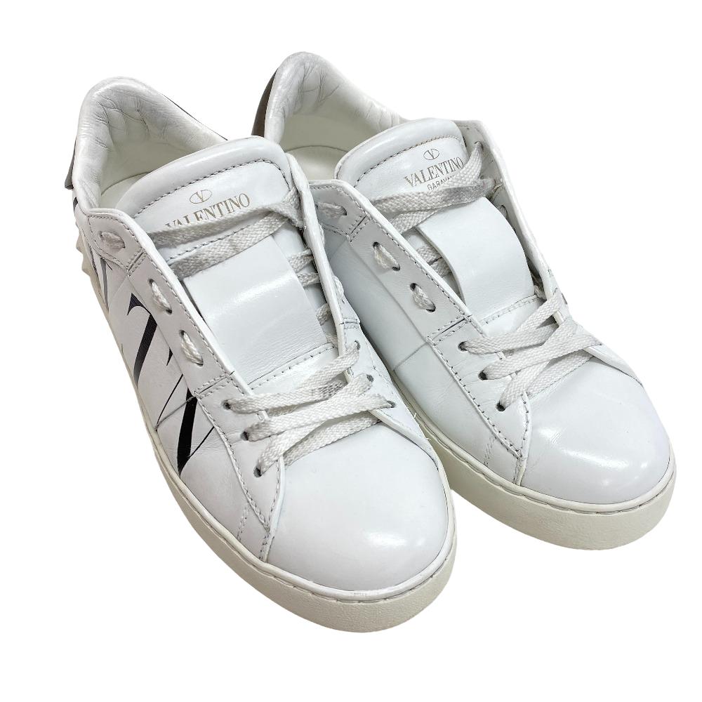 Valentino Garavani sneakers RW2S0781 leather white Rock studs Women 36 1/2 Used Authentic