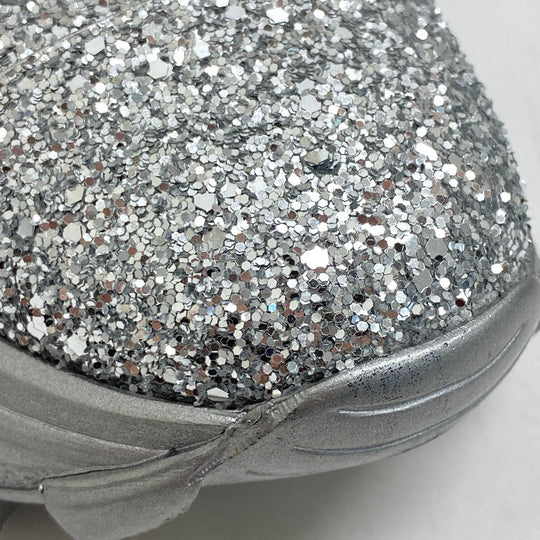 MIUMIU sneakers leather Silver Glitter Bijoux Women 35 1/2 Used Authentic