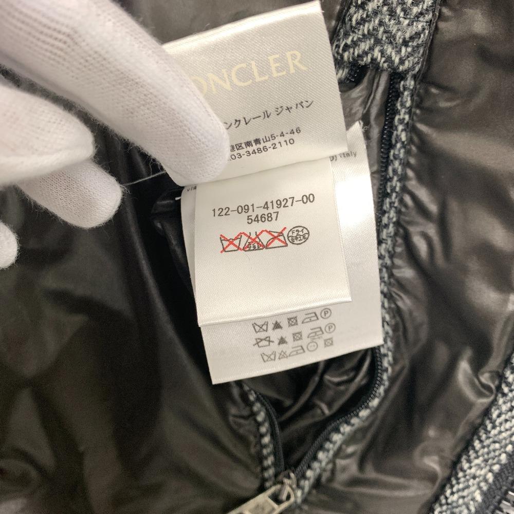MONCLER Down jacket wool gray 12 years 0 FLORIAN Women zero size Used Authentic